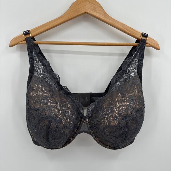 ThirdLove Other - Thirdlove 24/7 Gray Lace Contour Plunge Bra Underwire Size 40F